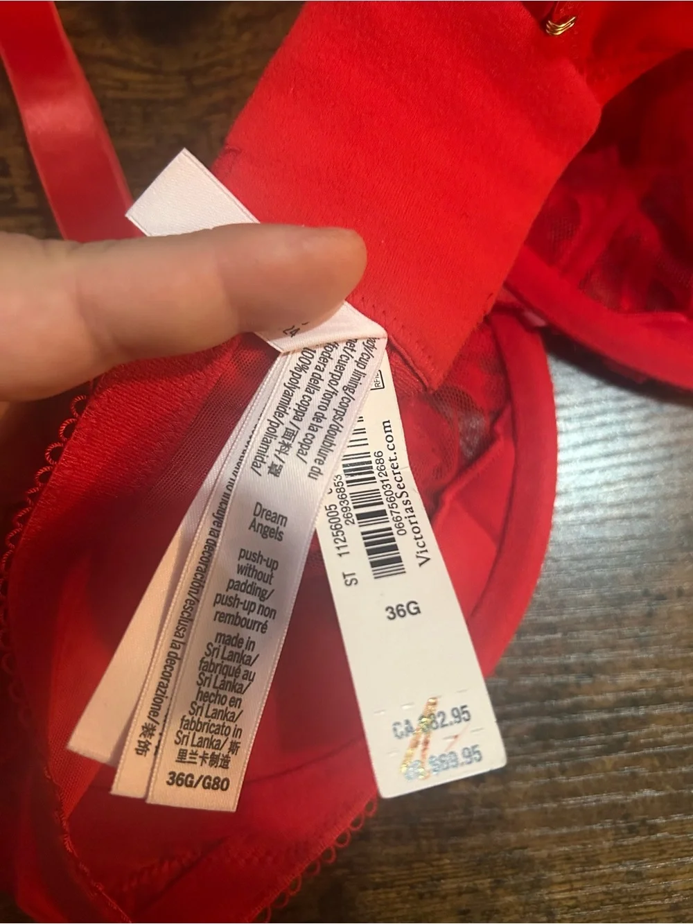Victoria's Secret Red Floral Lace Unlined Bra
